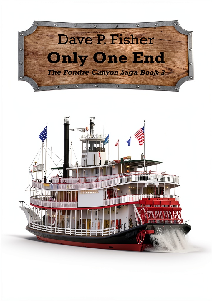 Installing Poudre Canyon Saga Book 3 Kindle eBook Double Diamond Western Fiction on a wooden desk