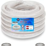 Food Grade Hose LOOPOOL Clear PVC Braided with 4 Clamps-0